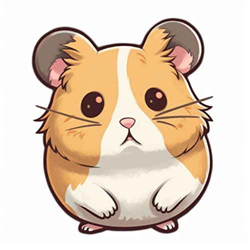 Image of Yoonek Graphics Hamster Vinyl Decal Sticker for Car, Laptop, Tumbler, More. #005611