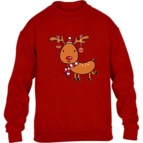 Shirtgeil Simpatica Renna con Decorazioni di