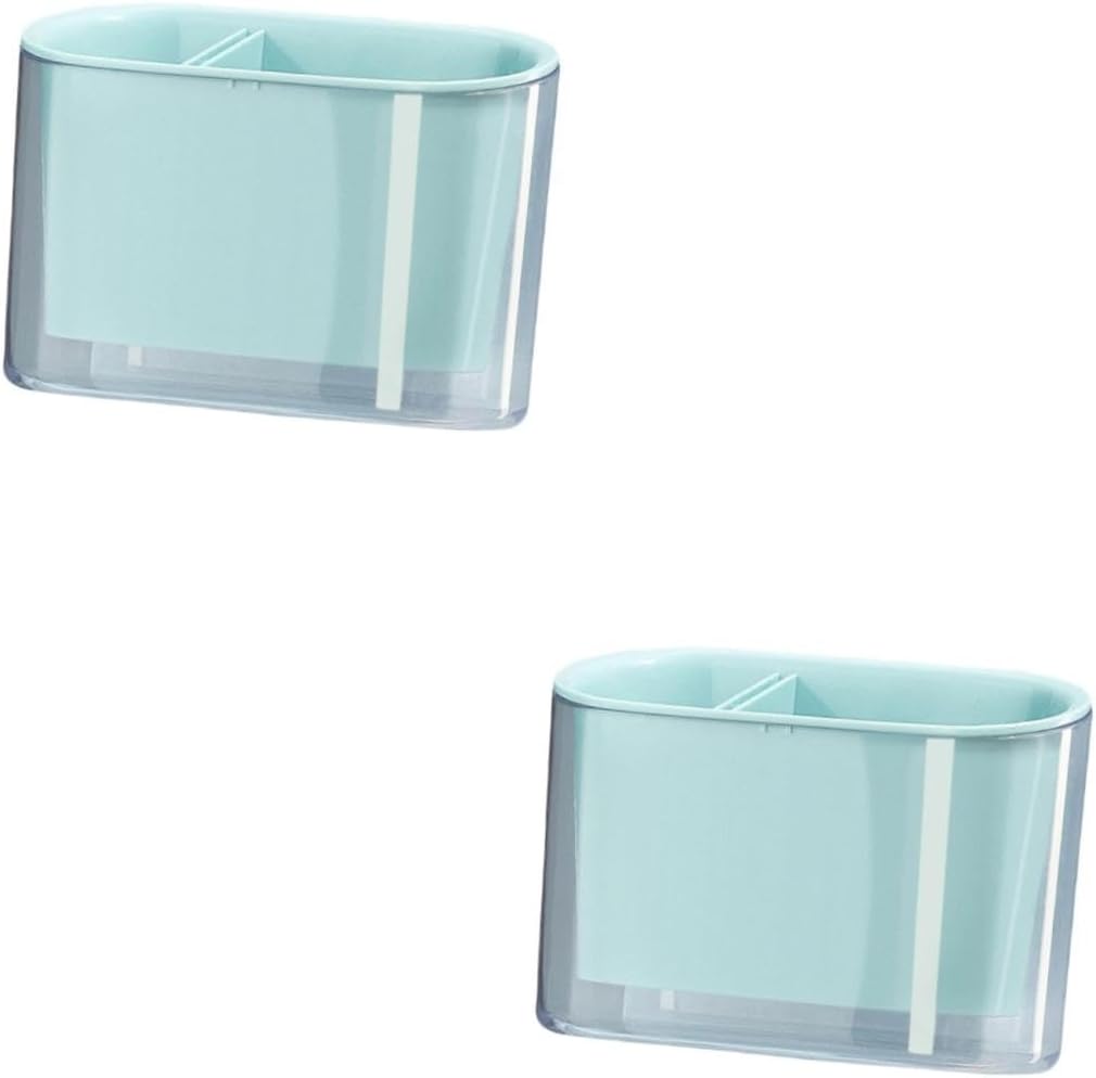 Cabilock 2pcs Plastic Kitchen Sink Organizer Chopstick Drain Stand Cutlery Holder for Sink