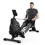 Dripex Magnetic Rowing Machine for Home Use Rower Machine for Home Gym & Cardio Training Rower with Aluminum Slide Rail, 16 Adjustable Resistance Levels LCD Monitor (2021 Upgrade Version) (Black)