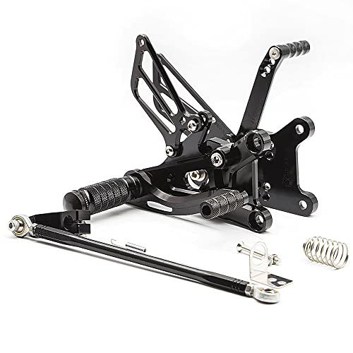 Cnc Cbr600F F4I 01-04 Motorcycle Adjustable Rearsets Foot Pegs Rear Set Footpeg Brake Shift Pedal Compatible With Cbr600F F4I 2001 2002 2003 2004 Black #TOP5