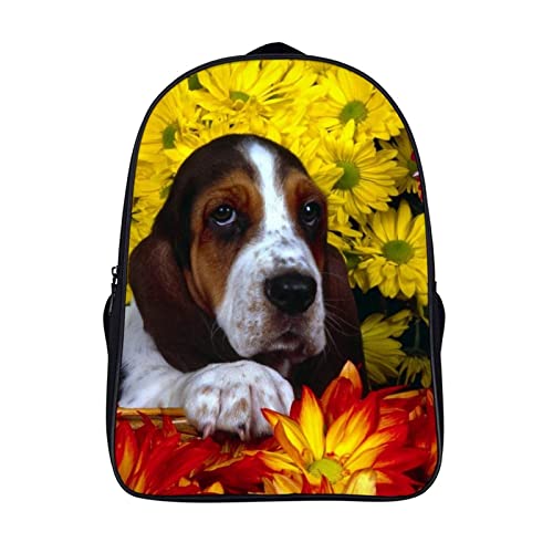 Cartable Basset Hound sac à dos enfants ergonomique contre le mal de dos