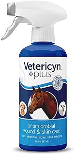 Vetericyn Plus Equine Wound and Skin Care. Spray to Clean Cuts, Saddle