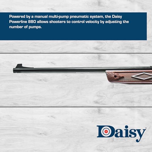 Image of Daisy Powerline 880 Multi-Pump Pneumatic Air Rifle Kit with 4x15 Scope - .177 Caliber BB or Pellet Gun, 800 FPS.
