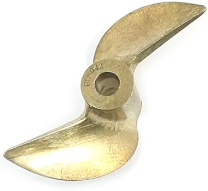uxcell RC Boat Propeller 3.18mm Shaft 2 Vanes 32mm 1.4 P/D Fan Shape Brass CW Rotating Propeller Props for RC Boat image 2