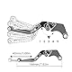 Einstellbar Bremskupplungshebel CNC Aluminium Für Suzuk GSF1200 Bandit 2001-2006 GSF1250 Bandit 2007-2015 GSF600S Bandit 2008-2015 GSF650/GSF650S/GSF650N Bandit 2008-2015(Schwarz)