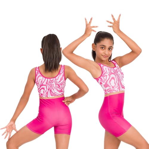 Image of IKAANYA Girls Unitard or Biketard for Gymnastics, Dance, Acrobatics or Swimming (Ages 3-15)