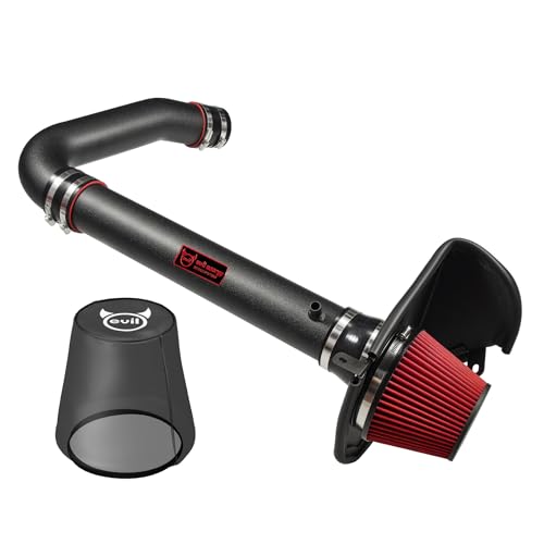 EVIL ENERGY Cold Air Intake Compatible for 2011-2023 Chrysler 300/300C for 2011-2023 Dodge Challenger/Charger 3.6L No Cutting or Drilling Needed Includes Heat Shield & Pre-Filter Black