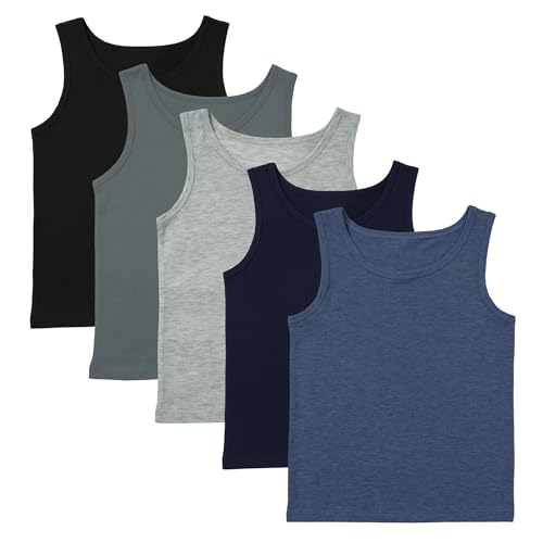 Boys TEW 5 Pack Vests - 10/11 YRS - Assorted
