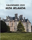  Calendario 2022 Niza Irlanda: De lunes a domingo con imágenes de ciudades y paisajes irlandeses; incluye tablas de finanzas y fechas importantes