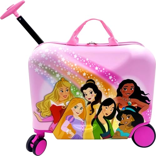 Fast Forward 2-in-1 Kids 18” Suitcase & Ride-On Luggage -Lightweight Tow-Along Toddler Luggage...