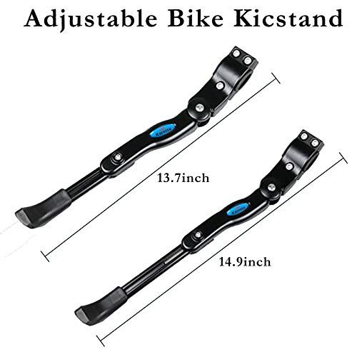 image for Karetto Bike Kickstand Adults- Adjustable Rear Side Aluminum Alloy Bic