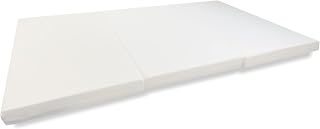 Dibapur® Klappmatratze mit weißem Bezug Kaltschaum Allergiker geeignet (120x195x8cm)