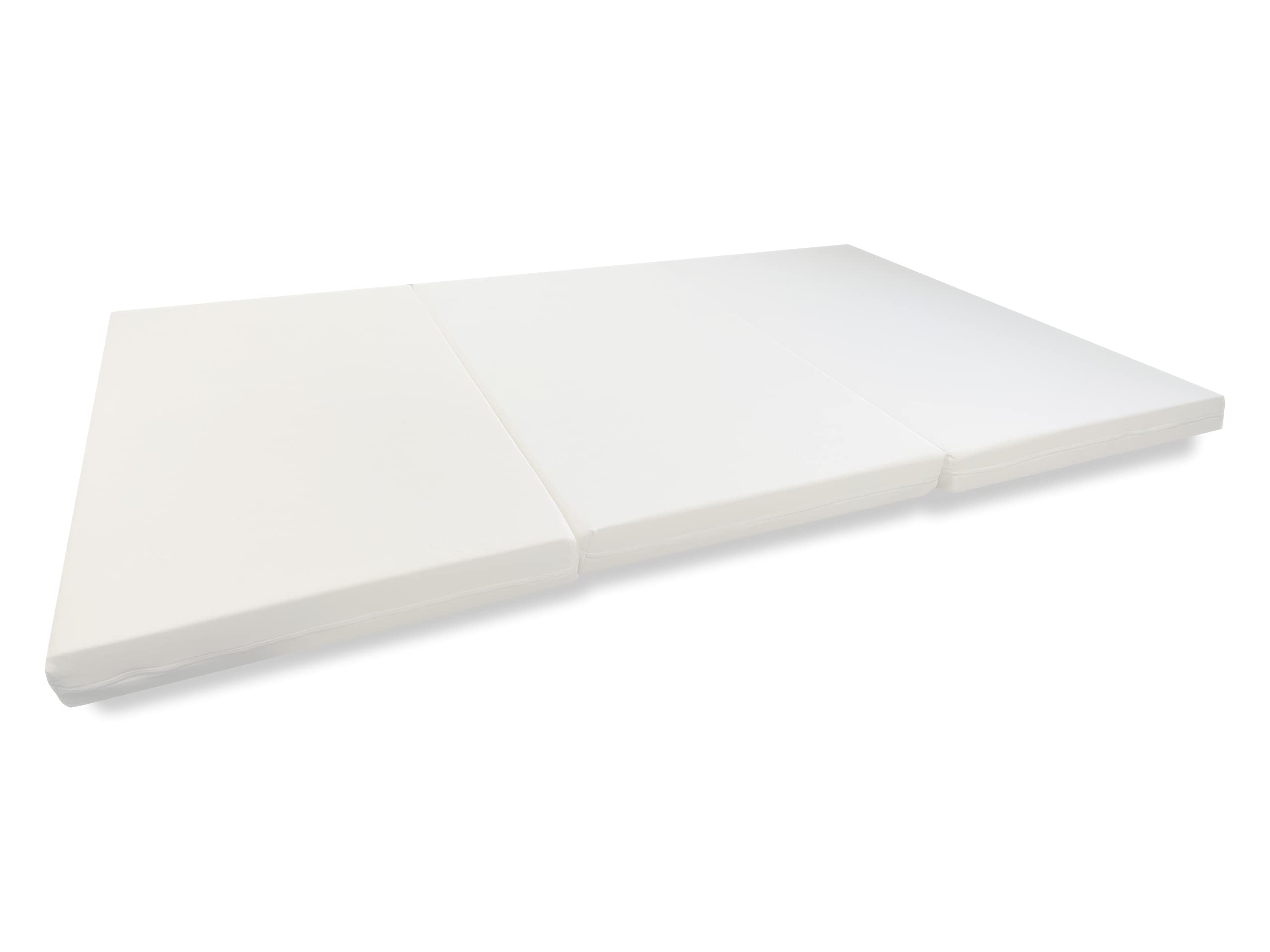 Materasso pieghevole 120 x 195 x 8 cm, con rivestimento bianco in schiuma fredda, adatto per chi soffre di allergie
