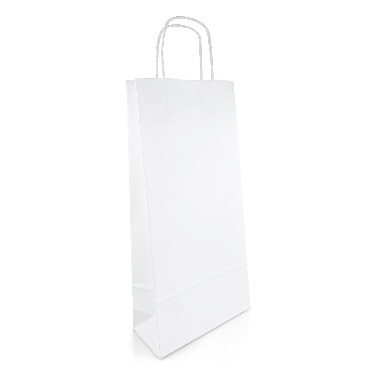 Netuno 200 sacs cadeau papier blancs 18x8x38 cm poignées sac à bouteille | Sacs kraft à anses solides sac à vin pour boutique, Noël, mariage, anniversaire, fête, emballage cadeau & bouteille de vin