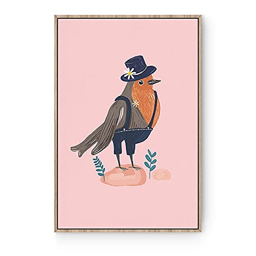 Cuadros oiseaux art mural sur toile de coton pour décoration chic