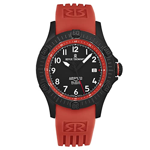Men's 'Air Speed' Black Dial Red Rubber Strap Automatic Watch 16070.4776