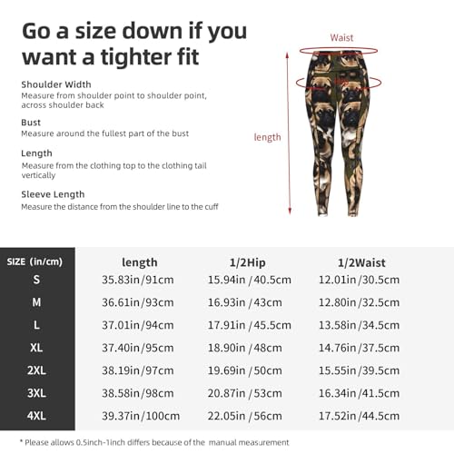 Pantalones elásticos para mujer sin transparencias leggings pug 5