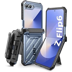 SUPCASE for Samsung Galaxy Z Flip 7 FE Case with Stand & Belt-Clip (Unicorn Beetle Pro), [Hinge Protection] [Front Screen Protector] Full Body Rugged Phone Cover for Galaxy Z Flip 6/5, Tilt