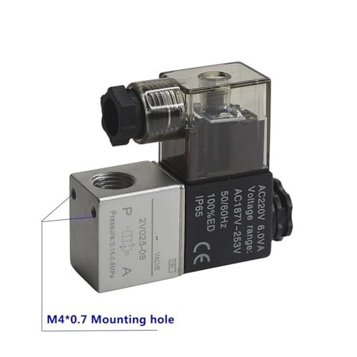 Válvula solenoide neumática para regular sistemas de aire comprimido 2V025-9F AC110V 5