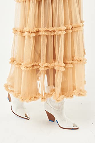 Seta Apparel Women's Crown Tulle Midi Skirt3