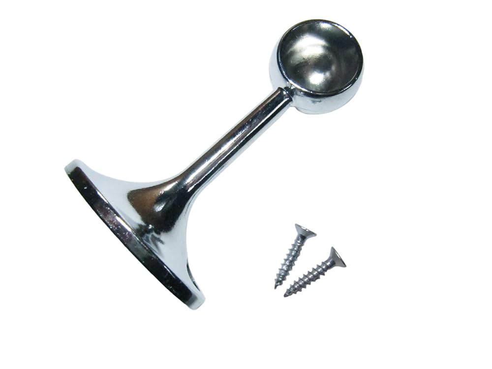 1 X Chrome Plated Towel Rail End Support Bracket - 19mm Diameter