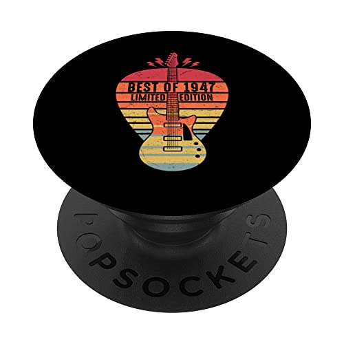 75 Años Cumpleaños Mejor De 1947 Guitarra Edición Limitada PopSockets PopGrip Intercambiable