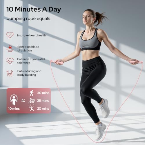 Image of HaloHop Cordless Jump Rope, Weighted Jump Rope with Counter, Jump Ropes for Fitness, Smart Skipping Rope for Crossfit, Gym, Burn Calorie