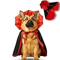 Dog Halloween Costume, Pet Vampire Cape for Small Dogs and Cats, Costumes for Dog with 20-Inch Neck Size, Perfect for Dogs to Play Roles in Halloween Parties and Pet Fashion