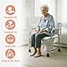 RoamReady Bedside Commode Cushion, Seniors Portable Seat Cushion for Toilet/Shower/Bedside, Universal Fit Commode Padded Seat for Elderly, Seats Pad Cover Toilet Seats 17x17 with Fixing Straps (Gray)
