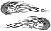 Tribal Flames Motorcycle Tank Decal Kit in Gray Inferno