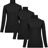 [fun.] WARMACTIVE レディース タートルネック 3枚セット BLACK M 帝人フロンティア企画