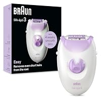 Braun Silk-épil 3, Corded Epilator For Hair Removal, Weeks Of Smooth Skin, 3-000, Purple