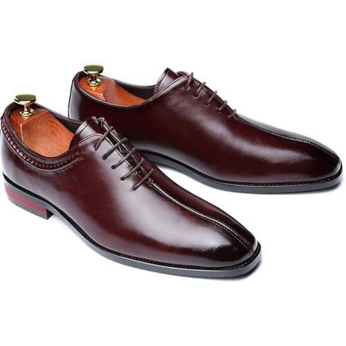 Mens Formal Dress Oxford Shoes Classic Modern Wedding Leather Full Cut4