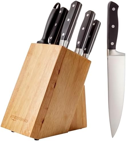 gifts for brother wedding Amazon Basics 9-piece knife set in pine block