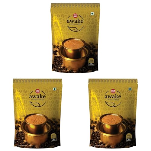 Image of FRESH & HONEST Awake Filter Coffee Powder | Blend of Coffee 70% Chicory 30%| South Indian Filter Coffee | 200g Pack (Pack of 3)