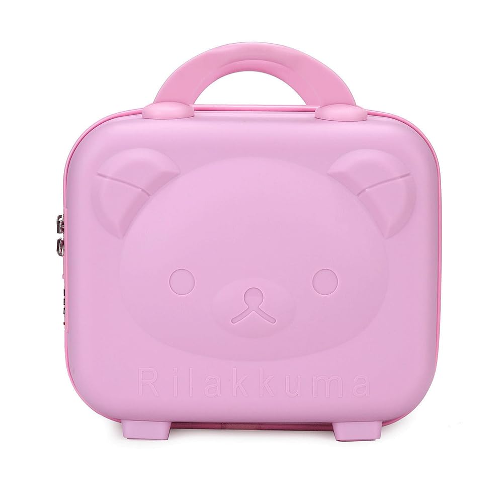 Zinnia Traveling Hand Bag for Men & Women Luggage, Hard Case Silicon Handle Mini Suitcase Vanity Bag for Women, Girls & Men (Pigg Pink)-image-5
