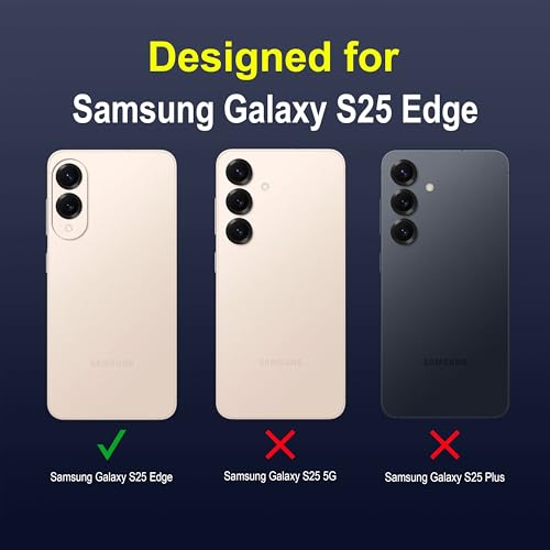 Image of amazon basics Back Case Cover for Samsung Galaxy S25 Edge | Compatible for Samsung Galaxy S25 Edge Back Cover | Liquid Silicon Magic Case with Camera Protection | Sapphire