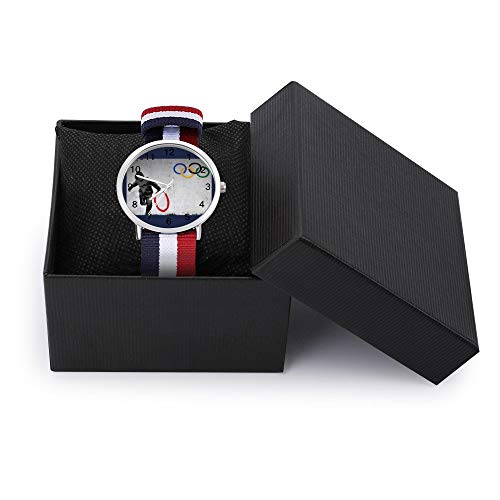 Banksy Olympische Ringdieb, Freizeitarmbanduhr, geflochtene Uhr mit Skala - 5