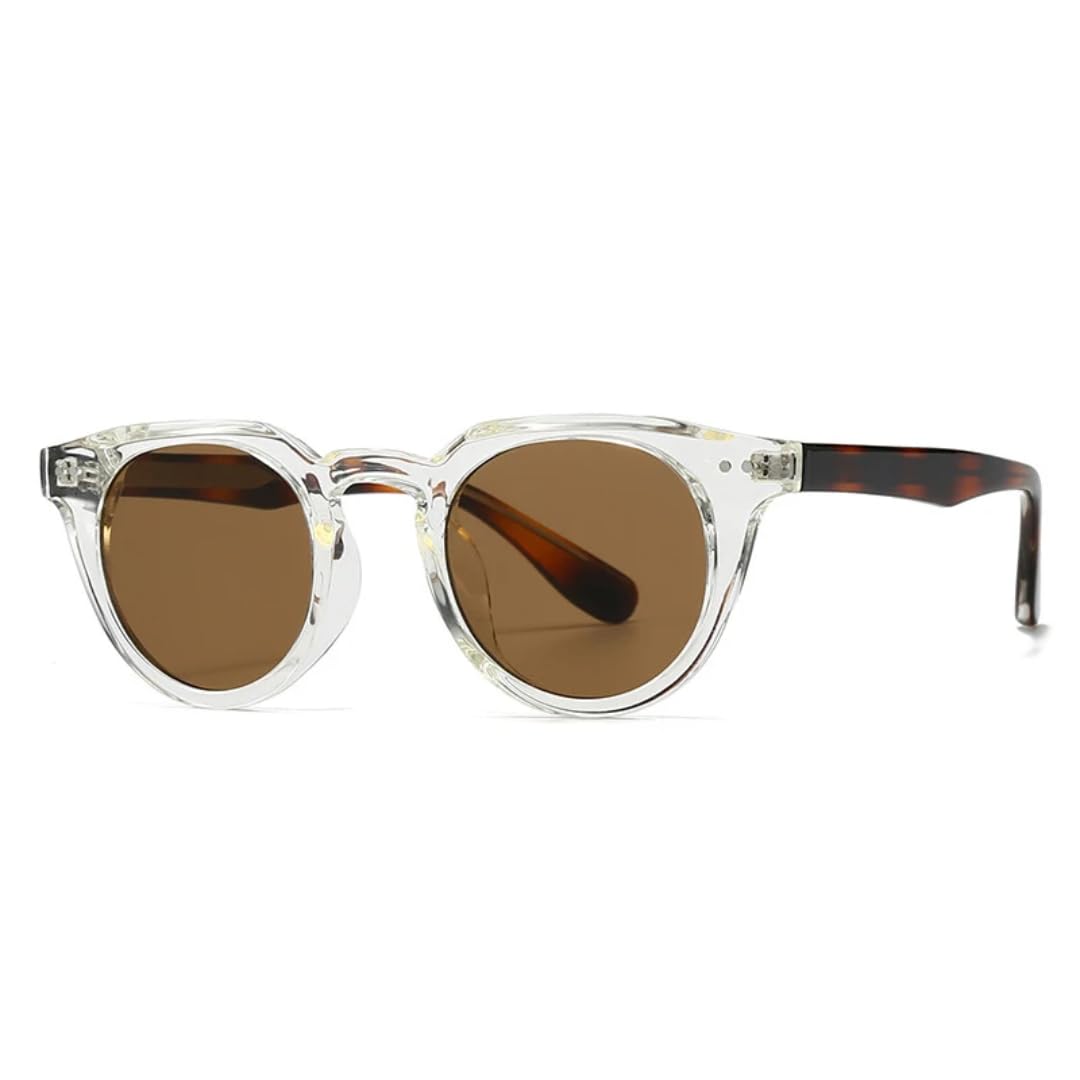 Lunettes de soleil de luxe style rétro rond à rivets pour affirmer votre look - 8