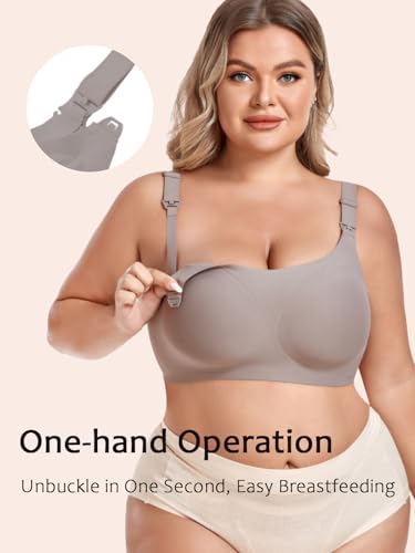 Gailife 3 Pack Nursing Bras for Women Full Coverage Comfort Wireless Maternity Bras for Pregnancy Breastfeeding2