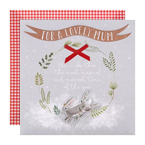 Hallmark Christmas Card For Mum - Traditional Text Based Design