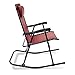 Amazon Basics Outdoor Textilene Zero Gravity Folding Lounge Rocker with Pillow, Red