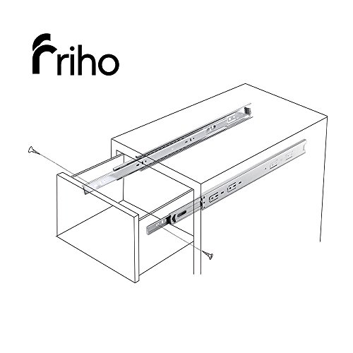 Friho 5 Pair Of 24 Inch Hardware Ball Bearing Side Mount Drawer Slides, Full Extension, Available In 10'',12'',14'',16'',18'',20'',22'',24'' Lengths #TOP6