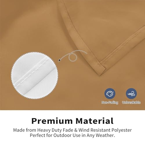 Drapeau double face marron 1,5 x 2,4 m – Bannière robuste d'extérieur - 6