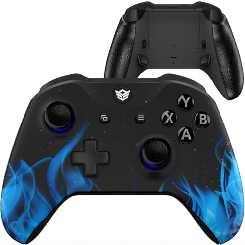 Image of HEXGAMING BLADE Wireless Controller for Xbox Series X & S, for Xbox One, and for Windows 7 /8 /10-2 Remappable Back Buttons - Triggers Stop - Interchangeable Thumbsticks - Blue Blaze