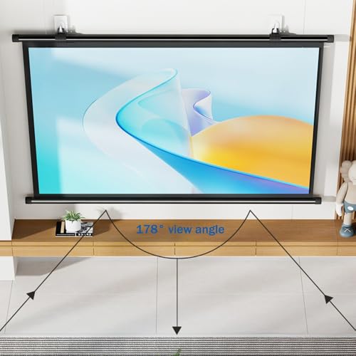Pantalla manual portátil para proyector 72 pulg (16:9) miniatura 5