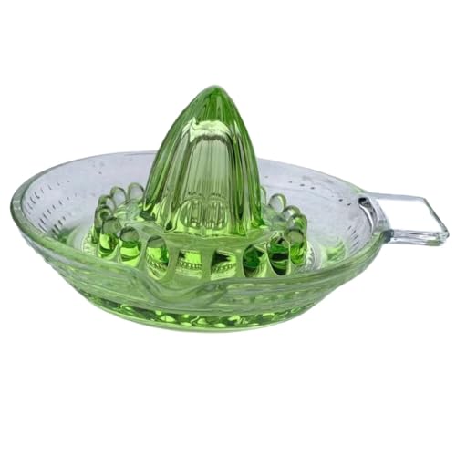 Exprimidor manual de cristal con boquilla para naranja y fruta (verde, talla S)