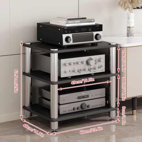 Meuble audio ouvert anti-vibration élimine les sauts de son stéréo