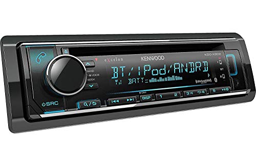 Kenwood eXcelon KDC-X302 CD Receiver w/Bluetooth Front USB SiriusXM Ready Spotify, Pandora and iHeart Link for iPhone or Android phones,